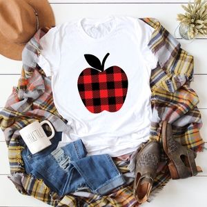 Buffalo Plaid Apple Apple Picking Farm Unisex Tee